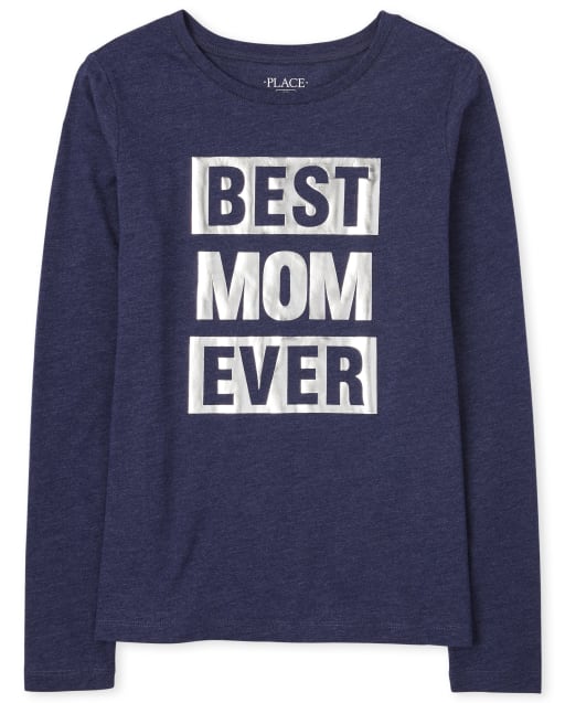 Womens Matching Family Foil Best Ever Graphic Tee