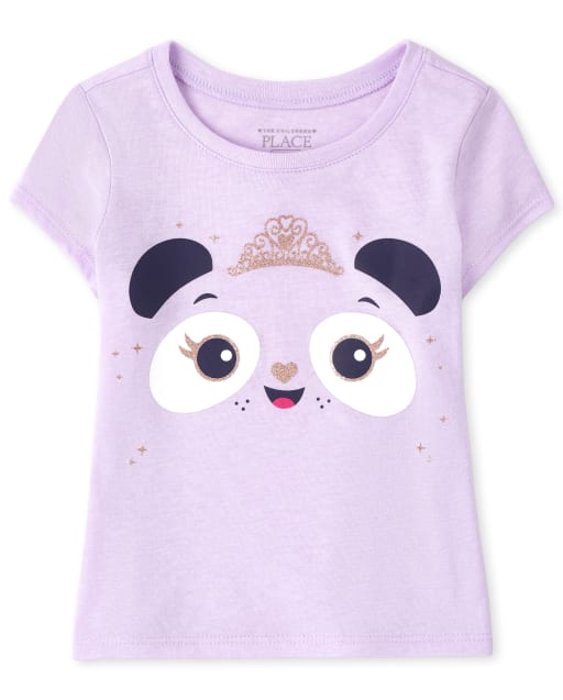 Baby And Toddler Girls Panda Princess Graphic Tee