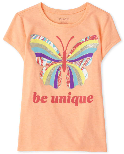 Girls Butterfly Graphic Tee