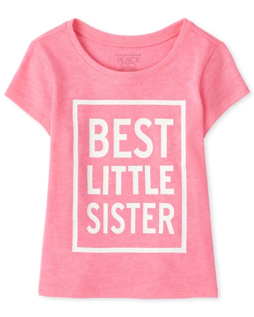 Baby And Toddler Girls Best Little Sister Graphic Tee