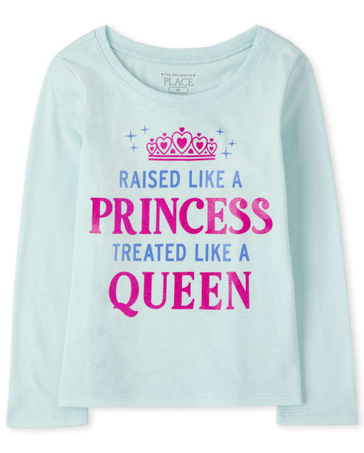 Baby And Toddler Girls Princess Queen Graphic Tee