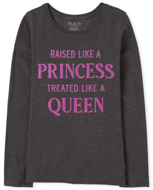 Girls Princess Queen Graphic Tee