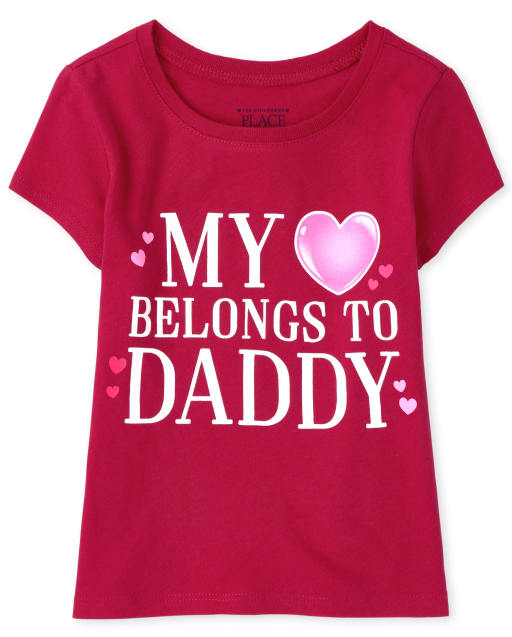 Baby And Toddler Girls Mommy And Daddy Graphic Tee