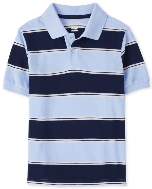Polo de piqué a rayas para niño