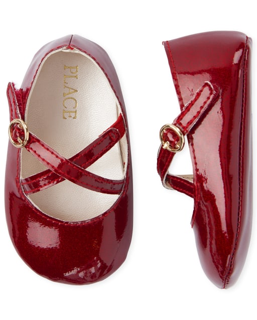 baby girl red flats