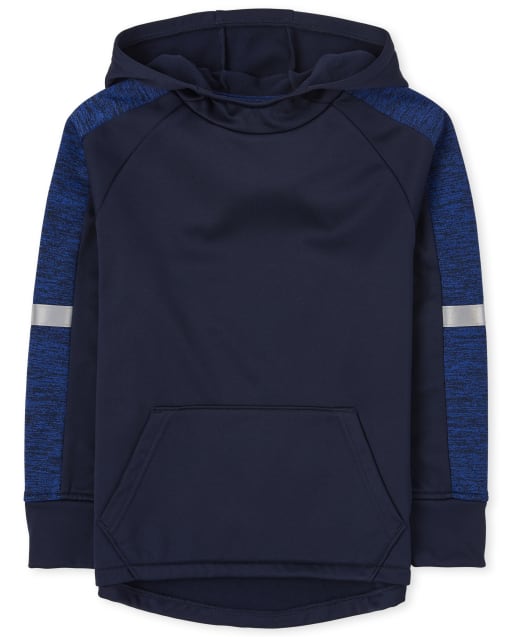 Boys Active Reflective Colorblock Performance Hoodie