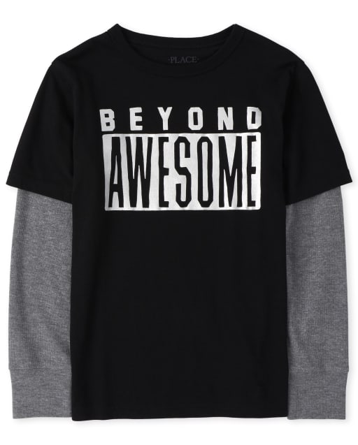 Boys Graphic Thermal 2 In 1 Top