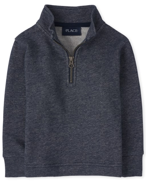 Toddler Boys Half Zip Mock Neck Pullover