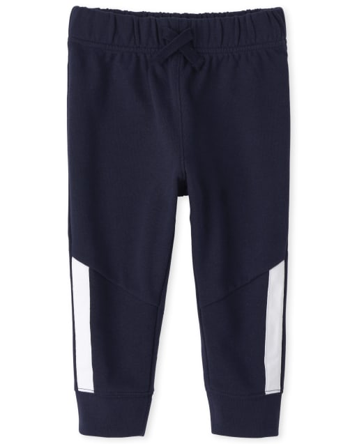 Pantalones deportivos de polar con rayas laterales activos para bebés y niños pequeños