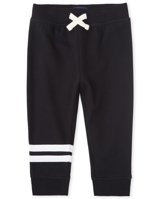 Pantalon de jogging en molleton à rayures pour bébés et tout-petits garçons