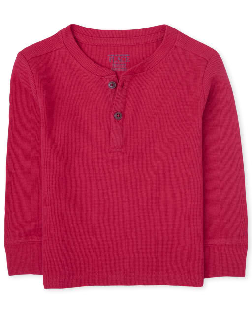 Toddler Boys Thermal Henley Top