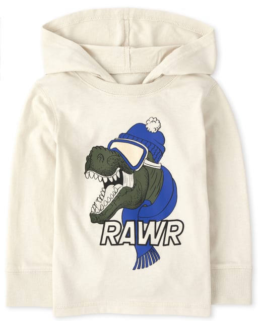 Toddler Boys Dino Hooded Top