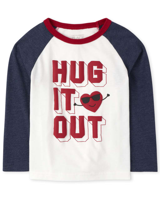 Toddler Boys Hug It Out Raglan Top