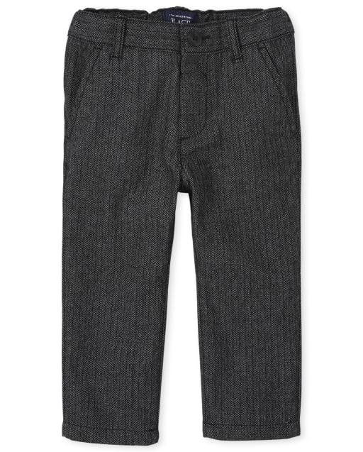 Toddler Boys Herringbone Skinny Dress Pants