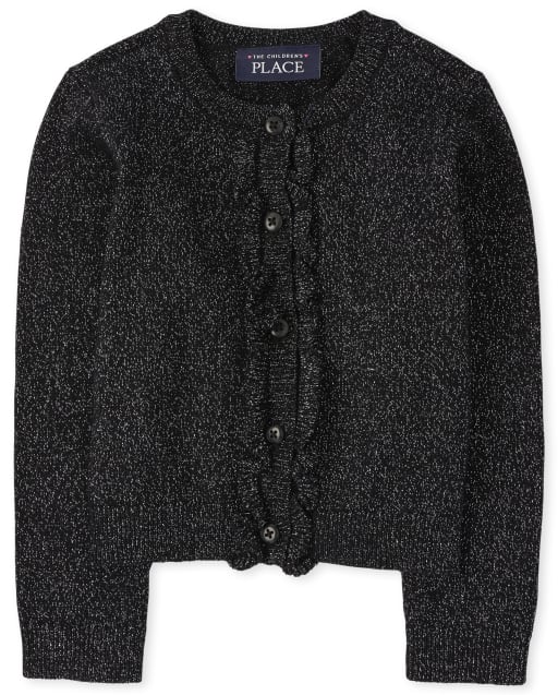 girls ruffle cardigan