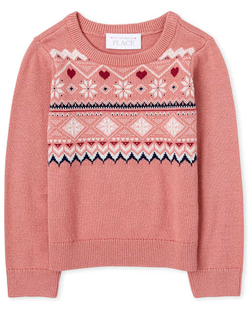 Toddler Girls Fairisle Sweater