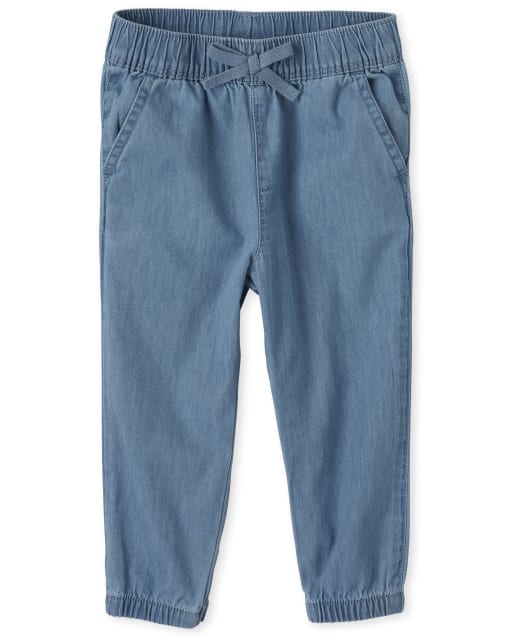 Pantalones de playa de mezclilla para bebés y niñas pequeñas