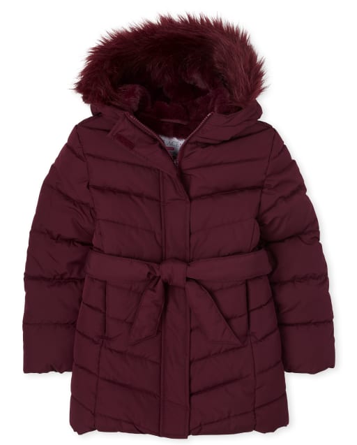 Chaqueta acolchada larga para niñas