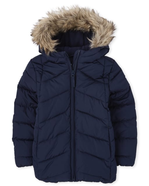 girls short puffer jacket