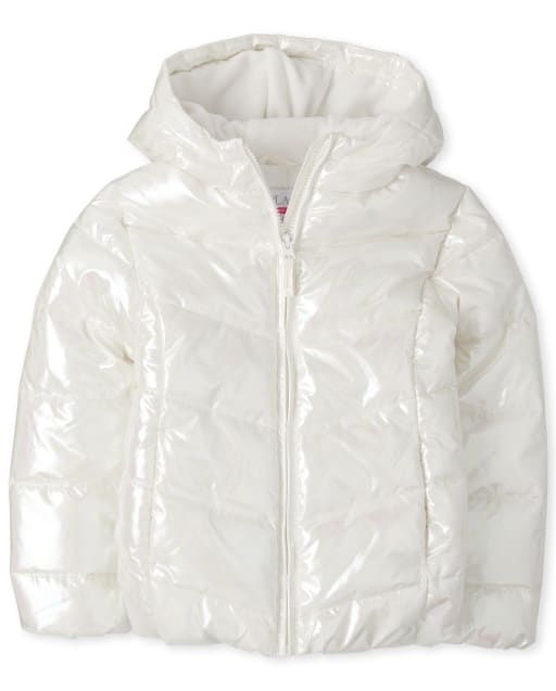 Girls Iridescent Puffer Jacket