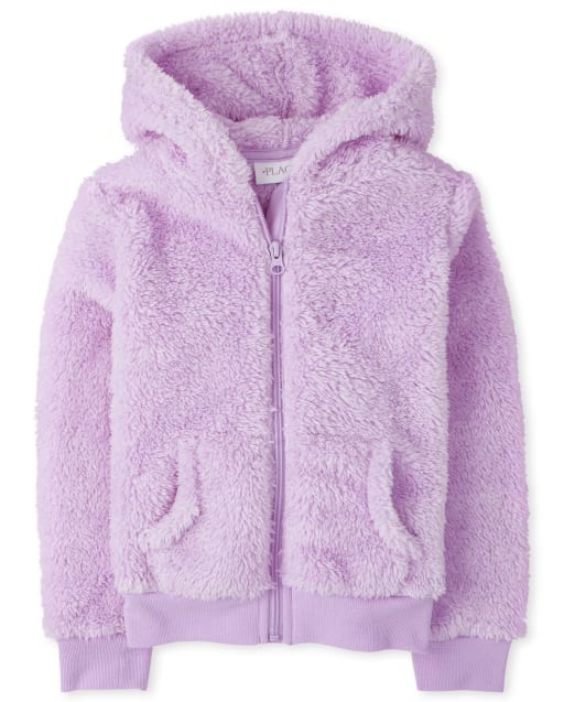 girls fur hoodie