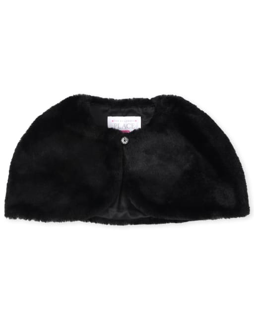 Toddler Girls Faux Fur Cape