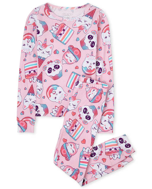 Girls Squishies Snug Fit Cotton Pajamas