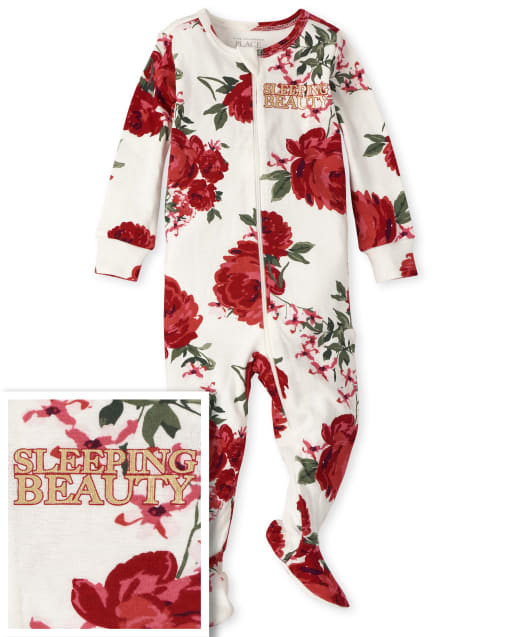 Baby And Toddler Girls Mommy And Me Beauty Floral Matching Snug Fit Cotton One Piece Pajamas