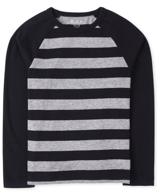 Boys Striped Raglan Top