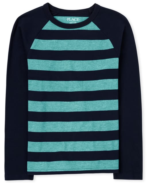 Boys Striped Raglan Top