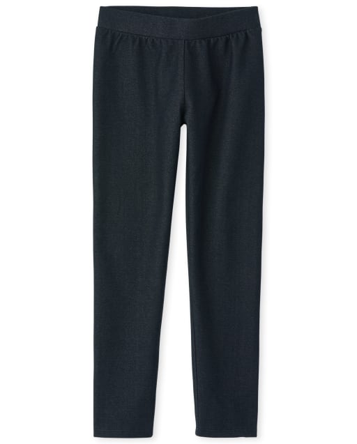 Leggings douillets en faux denim pour fille