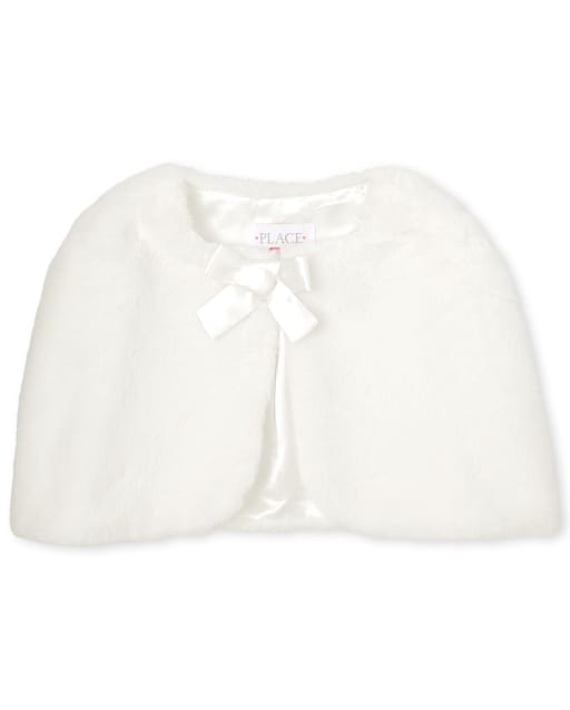 Girls Faux Fur Cape