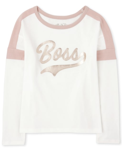 Girls Active Foil Colorblock Top