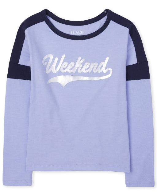 Girls Active Foil Colorblock Top