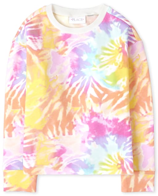 Girls Tie Dye Cozy Pullover