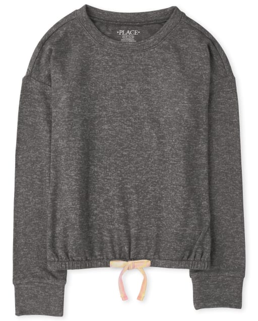 Pull confortable et léger noué sur le devant pour fille