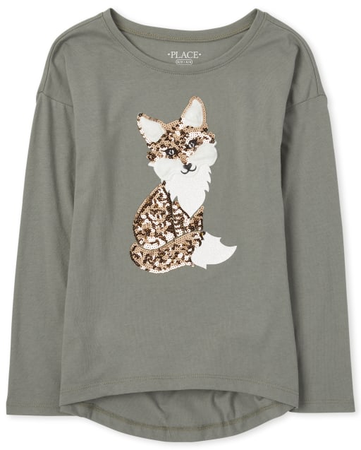 Haut legging haut bas en fausse fourrure de renard pour fille