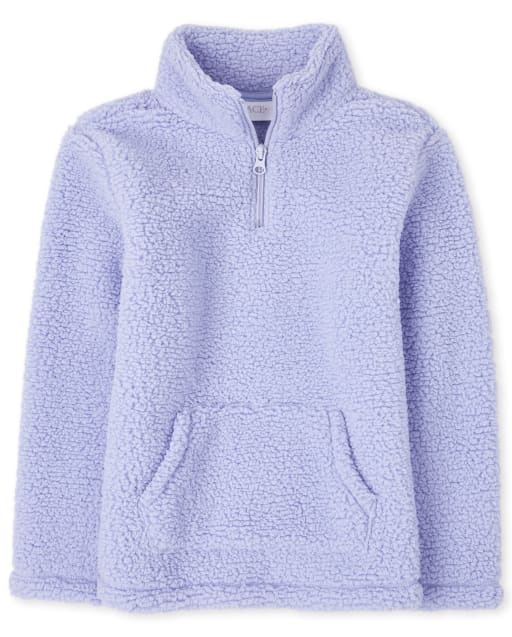 Pull Sherpa à demi-zip pour fille