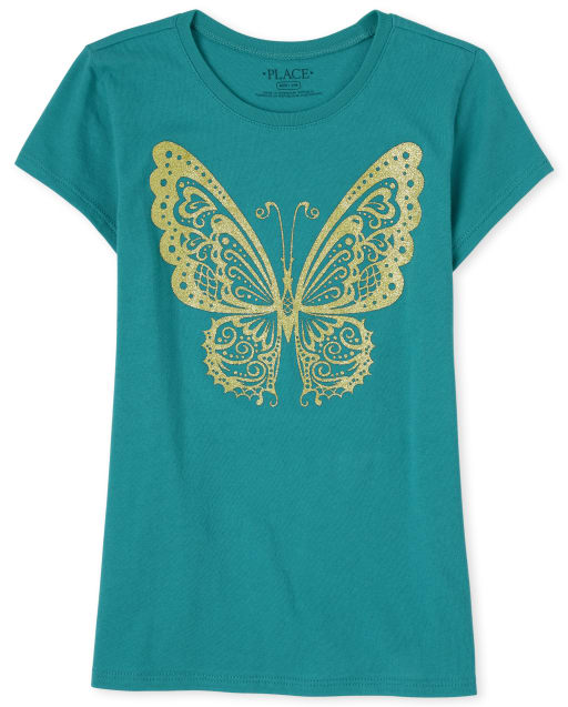 Girls Butterfly Graphic Tee