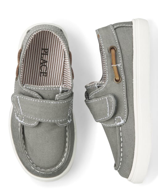 boys gray boat shoes