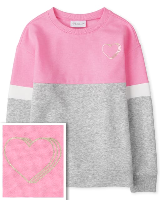 Girls Colorblock Fleece Legging Top
