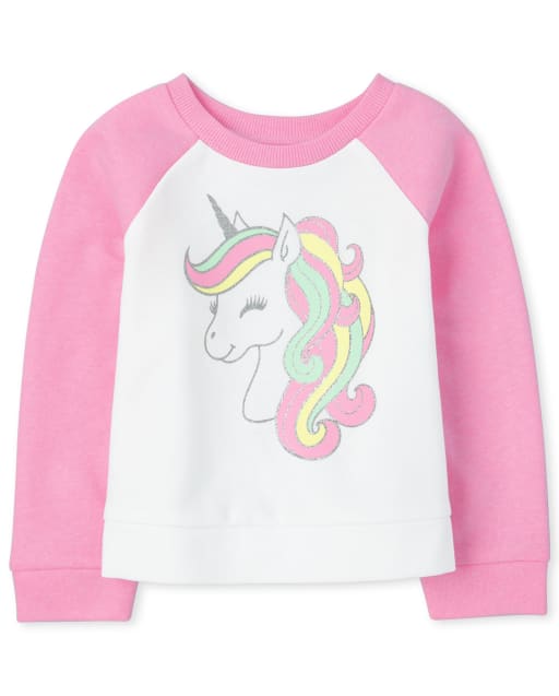 The Childrens Place Baby Girls Long Sleeve Unicorn Sweater
