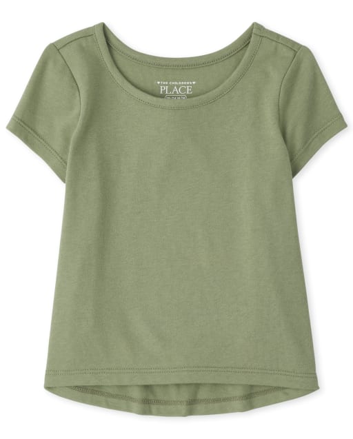 Camiseta alta y baja para bebés y niñas pequeñas