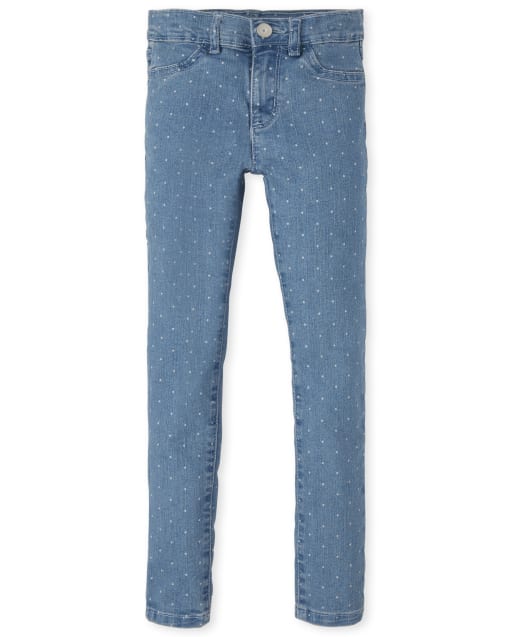 Jegging en denim imprimé pour fille