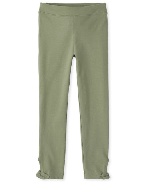 Girls Tie Hem Leggings