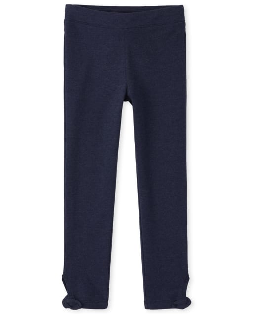Leggings con dobladillo anudado para niñas