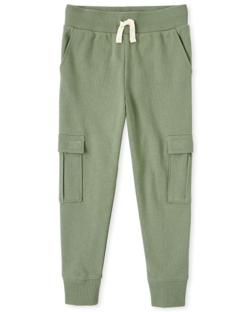 Boys French Terry Cargo Jogger Pants