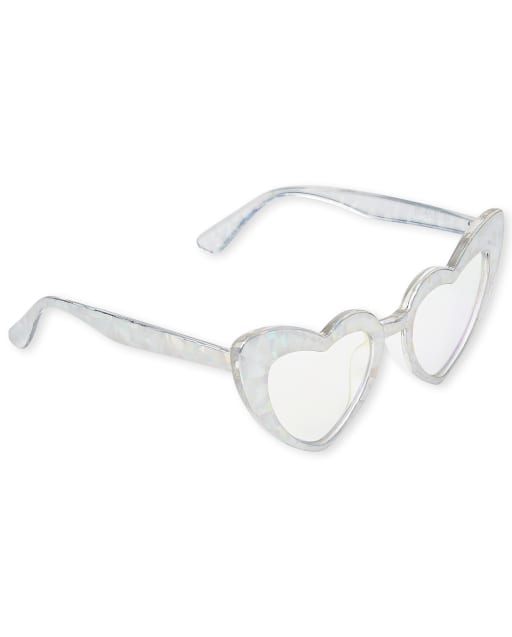 Lunettes de soleil à cœur métallisé pour fille