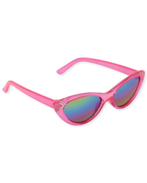 Gafas de sol ojo de gato enjoyadas para niñas pequeñas