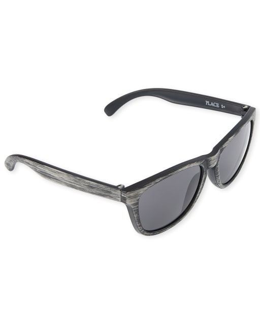 Boys Faux Wood Traveler Sunglasses